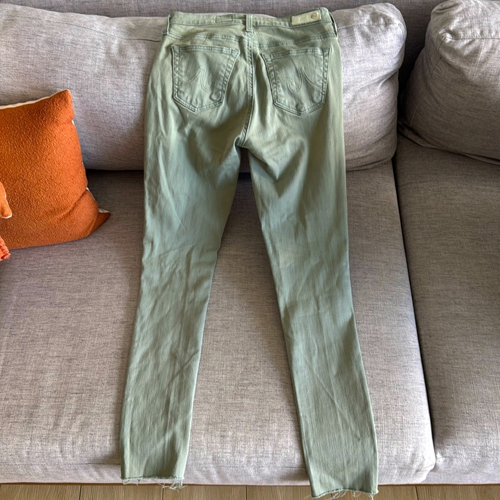 Ag Adriano Goldschmied Green Ankle & Cropped Jeans